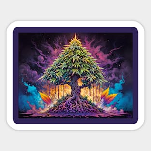 The 420 Tree of Life Sticker